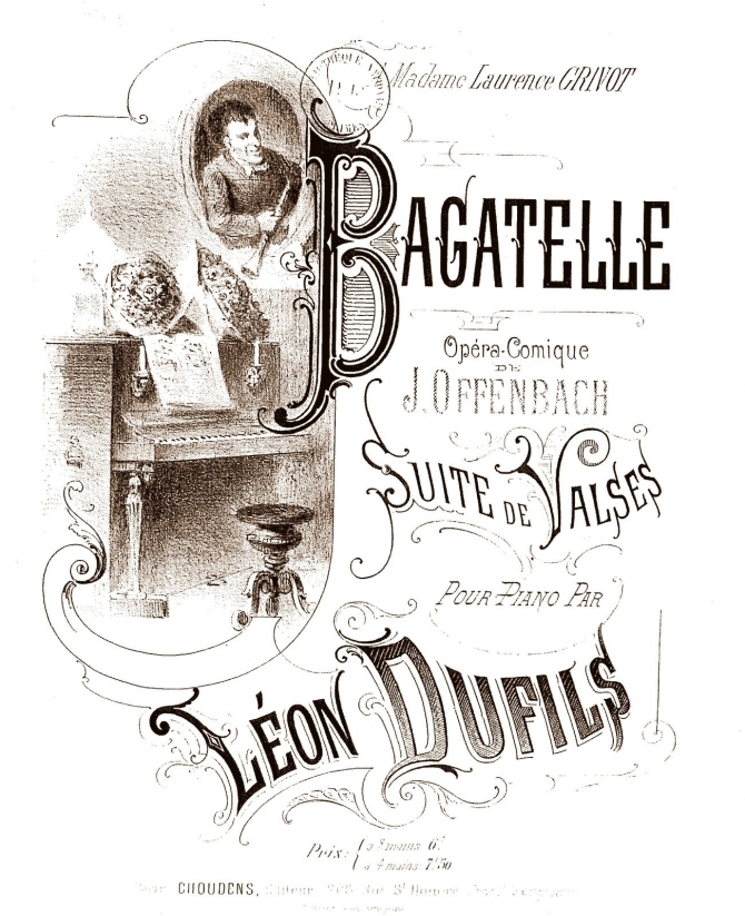 Bagatelle, suite de valses par Léon Dufils - Jacques Offenbach
